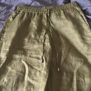Zara Olive Wide Leg Pants